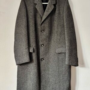 Vintage  Botany 500 Grey Tweed Herringbone Men’s Overcoat size 41